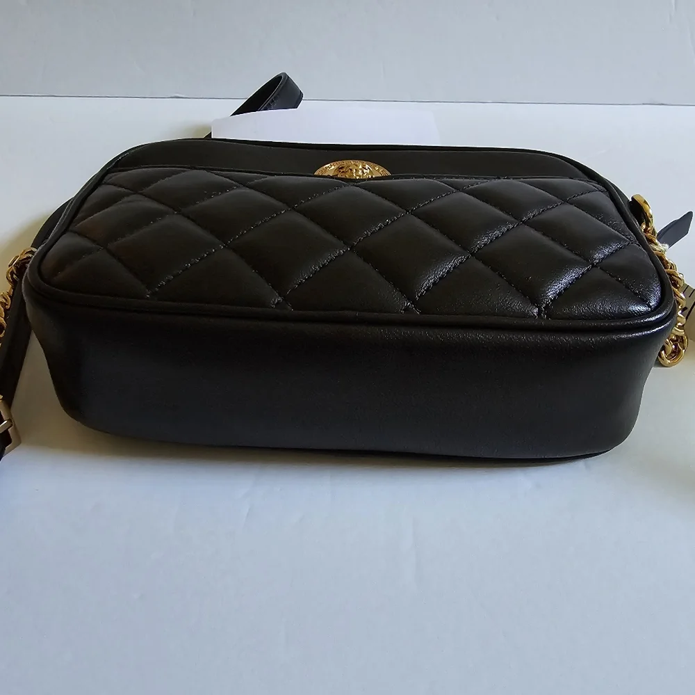 Versace Medusa Quilted Crossbody Camera Bag Black - Picture 7 of 15